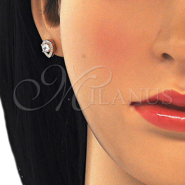 Sterling Silver Ring — Stud Earring Teardrop Design with White Cubic Zirconia — alternate product view — SKU 126092 | Plata 925 anillo — Stud Earring Teardrop diseño with blanco Cubic Zirconia — SKU 126092