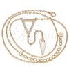 Sterling Silver Fancy Necklace, with White Micro Pave, Polished, Rose Gold Finish, 04.286.0005.1.16 (01 MM Thickness, 16 Inches Length)
