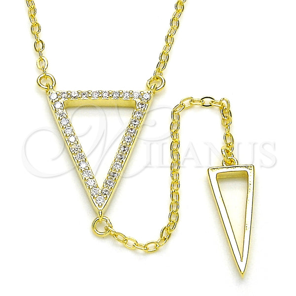 Sterling Silver Necklace — Fancy Necklace with White Micro Pave Polished 04. — main product view — SKU 126117 | Plata 925 collar — elegante Necklace with blanco Micro Pave pulido 04. — SKU 126117