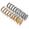Oro Laminado Huggie Hoop, Gold Filled Style with Garnet and White Micro Pave, Polished, Golden Finish, 02.264.0006.3.20