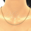 Oro Laminado Basic Necklace, Gold Filled Style Twist Design, Diamond Cutting Finish, Golden Finish, 04.09.0002.20 (02 MM Thickness, 20 Inches Length)