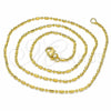 Oro Laminado Basic Necklace, Gold Filled Style Ball Design, Polished, Golden Finish, 04.09.0171.18 (18 Inches Length)