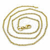 Oro Laminado Basic Necklace, Gold Filled Style Curb Design, Polished, Golden Finish, 04.09.0173.18 (18 Inches Length)