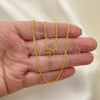 Oro Laminado Basic Necklace, Gold Filled Style Singapore Design, Polished, Golden Finish, 04.09.0174.18 (18 Inches Length)