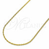 Oro Laminado Basic Necklace, Gold Filled Style Singapore Design, Polished, Golden Finish, 04.09.0174.18 (18 Inches Length)