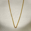 Oro Laminado Basic Necklace, Gold Filled Style Singapore Design, Polished, Golden Finish, 04.09.0174.20 (20 Inches Length)