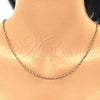 Oro Laminado Basic Necklace, Gold Filled Style Twist Design, Polished, Golden Finish, 04.09.0176.18 (18 Inches Length)