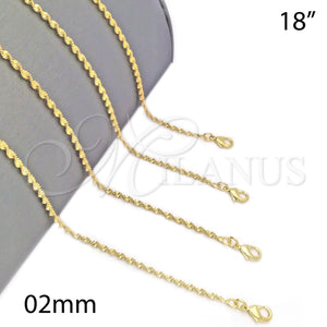 Gold Filled Necklace — Basic Necklace Twist Design Polished 04.09. 18 Inches — main product view — SKU 126168 | Oro Laminado collar — básico Necklace Twist diseño pulido 04.09. 18 Inches — SKU 126168