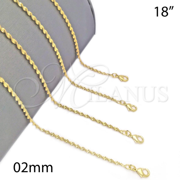 Gold Filled Necklace — Basic Necklace Twist Design Polished 04.09. 18 Inches — main product view — SKU 126168 | Oro Laminado collar — básico Necklace Twist diseño pulido 04.09. 18 Inches — SKU 126168