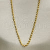 Oro Laminado Basic Necklace, Gold Filled Style Twist Design, Polished, Golden Finish, 04.09.0176.20 (20 Inches Length)