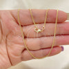 Oro Laminado Basic Necklace, Gold Filled Style Miami Cuban Design, Polished, Golden Finish, 04.09.0177.18 (18 Inches Length)