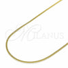 Oro Laminado Basic Necklace, Gold Filled Style Miami Cuban Design, Polished, Golden Finish, 04.09.0177.18 (18 Inches Length)
