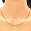 Oro Laminado Basic Necklace, Gold Filled Style Miami Cuban Design, Polished, Golden Finish, 04.09.0177.22 (22 Inches Length)