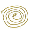 Oro Laminado Basic Necklace, Gold Filled Style Miami Cuban Design, Polished, Golden Finish, 04.09.0177.22 (22 Inches Length)
