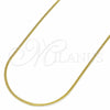 Oro Laminado Basic Necklace, Gold Filled Style Miami Cuban Design, Polished, Golden Finish, 04.09.0178.18 (18 Inches Length)