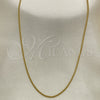 Oro Laminado Basic Necklace, Gold Filled Style Miami Cuban Design, Polished, Golden Finish, 04.09.0178.20 (20 Inches Length)