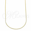 Oro Laminado Basic Necklace, Gold Filled Style Snake Design, Polished, Golden Finish, 04.09.0179.20 (20 Inches Length)