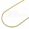 Oro Laminado Basic Necklace, Gold Filled Style Snake Design, Polished, Golden Finish, 04.09.0180.18 (18 Inches Length)