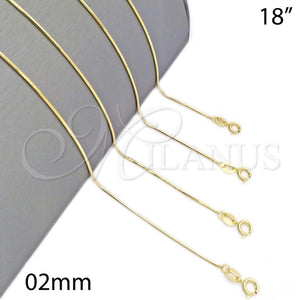 Gold Filled Necklace — Basic Necklace Snake Design Polished 04.09. 18 Inches — main product view — SKU 126178 | Oro Laminado collar — básico Necklace Snake diseño pulido 04.09. 18 Inches — SKU 126178