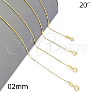 Gold Filled Necklace — Basic Necklace Snake Design Polished 04.09. 20 Inches — main product view — SKU 126179 | Oro Laminado collar — básico Necklace Snake diseño pulido 04.09. 20 Inches — SKU 126179