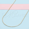 Oro Laminado Basic Necklace, Gold Filled Style Rat Tail Design, Polished, Golden Finish, 04.09.0181.20 (01 MM Thickness, 20 Inches Length)