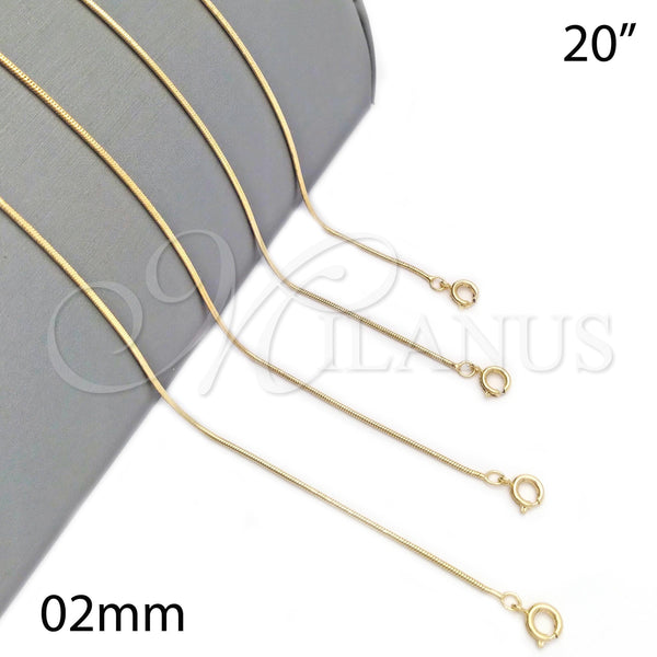 Gold Filled Necklace — Basic Necklace Rat Tail Design Polished 04.09. 01 — main product view — SKU 126181 | Oro Laminado collar — básico Necklace Rat Tail diseño pulido 04.09. 01 — SKU 126181