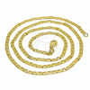 Oro Laminado Basic Necklace, Gold Filled Style Mariner Design, Polished, Golden Finish, 04.09.0182.18 (18 Inches Length)
