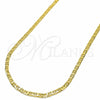 Oro Laminado Basic Necklace, Gold Filled Style Mariner Design, Polished, Golden Finish, 04.09.0182.20 (20 Inches Length)