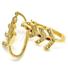 Oro Laminado Small Hoop, Gold Filled Style with Garnet and White Crystal, Polished, Golden Finish, 02.100.0093.1.15