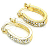 Oro Laminado Small Hoop, Gold Filled Style with White Crystal, Polished, Golden Finish, 02.100.0095.12 for wholesale, additional product view 6
