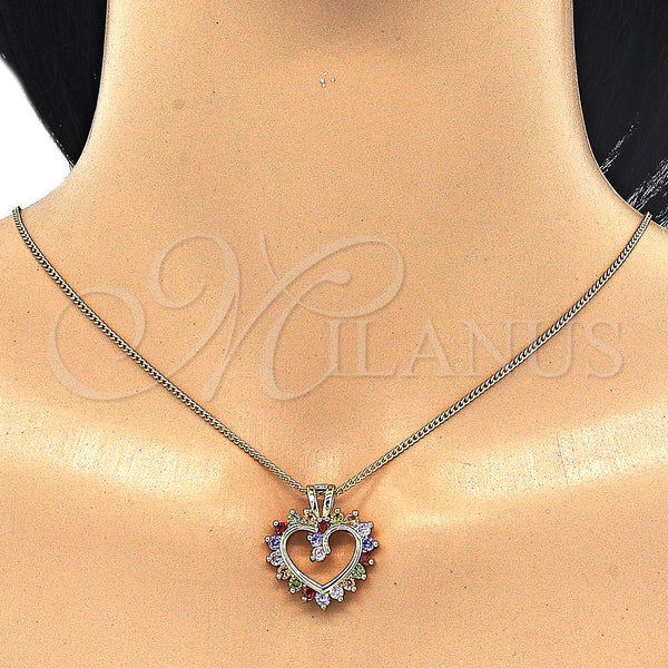 Gold Filled Ring — Earring and Pendant Adult Set Heart Design with — alternate product view — SKU 126276 | Oro Laminado anillo — Earring and Pendant Adult Set corazón diseño with — SKU 126276