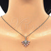 Oro Laminado Pendant Necklace, Gold Filled Style Teardrop Design, with Rose Water Opal and White Cubic Zirconia, Polished, Golden Finish, 04.156.0185.20 (02 MM Thickness, 20 Inches Length)