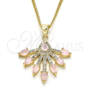 Gold Filled Necklace — Pendant Necklace Teardrop Design with Rose Water Opal — main product view — SKU 126305 | Oro Laminado collar — Pendant Necklace Teardrop diseño with Rose Water Opal — SKU 126305