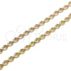 Oro Laminado Fancy Bracelet, Gold Filled Style Heart and Teardrop Design, Polished, Tricolor, 03.100.0053.1.08 (08 MM Thickness, 8 Inches Length)