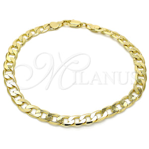 Gold Filled Anklet — Basic Anklet Curb Design Polished 5. Gauge 07 — main product view — SKU 126331 | Oro Laminado tobillera — básico Anklet Curb diseño pulido 5. Gauge 07 — SKU 126331