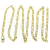 Oro Laminado Basic Necklace, Gold Filled Style Figaro Design, Polished, Golden Finish, 5.222.017.26 (0.80 Gauge, 03 MM Thickness, 26 Inches Length)