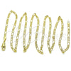 Oro Laminado Basic Necklace, Gold Filled Style Figaro Design, Polished, Golden Finish, 5.222.018.30 (0.60 Gauge, 03 MM Thickness, 30 Inches Length)