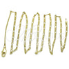 Oro Laminado Basic Necklace, Gold Filled Style Figaro Design, Polished, Golden Finish, 5.222.019.26 (0.50 Gauge, 02 MM Thickness, 26 Inches Length)