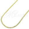 Oro Laminado Basic Necklace, Gold Filled Style Mariner Design, Polished, Golden Finish, 5.222.027.28 (0.60 Gauge, 03 MM Thickness, 28 Inches Length)