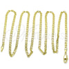 Oro Laminado Basic Necklace, Gold Filled Style Mariner Design, Polished, Golden Finish, 5.222.027.28 (0.60 Gauge, 03 MM Thickness, 28 Inches Length)