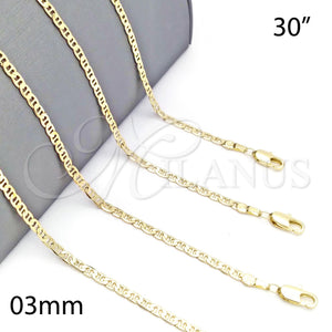 Gold Filled Necklace — Basic Necklace Mariner Design Polished 5. 0.60 Gauge — main product view — SKU 126342 | Oro Laminado collar — básico Necklace Mariner diseño pulido 5. 0.60 Gauge — SKU 126342