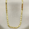 Oro Laminado Basic Necklace, Gold Filled Style Polished, Golden Finish, 5.223.017.30 (100 Gauge, 04 MM Thickness, 30 Inches Length)