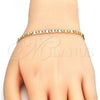 Oro Laminado Basic Bracelet, Gold Filled Style Polished, Golden Finish, 5.223.017.07 (100 Gauge, 04 MM Thickness, 7 Inches Length)