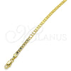 Oro Laminado Basic Bracelet, Gold Filled Style Polished, Golden Finish, 5.223.017.07 (100 Gauge, 04 MM Thickness, 7 Inches Length)