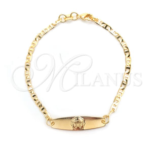 Gold Filled Bracelet — ID Bracelet Ladybug and Mariner Design Polished 03.32. — main product view — SKU 126369 | Oro Laminado brazalete — ID Bracelet Ladybug and Mariner diseño pulido 03.32. — SKU 126369