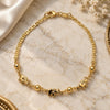 Oro Laminado Fancy Bracelet, Gold Filled Style Elephant and Mariner Design, Polished, Golden Finish, 03.32.0169.07 (04 MM Thickness, 7 Inches Length)