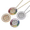 Rhodium Gold Filled Pendant Necklace, Initials Design, with Multicolor Cubic Zirconia, Polished, Rhodium Finish, 04.210.0006.3.20 (02 MM Thickness, 20 Inches Length)