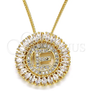 Gold Filled Necklace — Pendant Necklace Initials Design with White Cubic Zirconia — main product view — SKU 126436 | Oro Laminado collar — Pendant Necklace Initials diseño with blanco Cubic Zirconia — SKU 126436