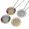 Oro Laminado Pendant Necklace, Gold Filled Style Initials Design, with White Cubic Zirconia, Polished, Golden Finish, 04.210.0010.20 (02 MM Thickness, 20 Inches Length)