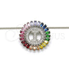 Rhodium Plated Pendant Necklace, Infinite Design, with Multicolor Cubic Zirconia, Polished, Rhodium Finish, 04.210.0013.3.20